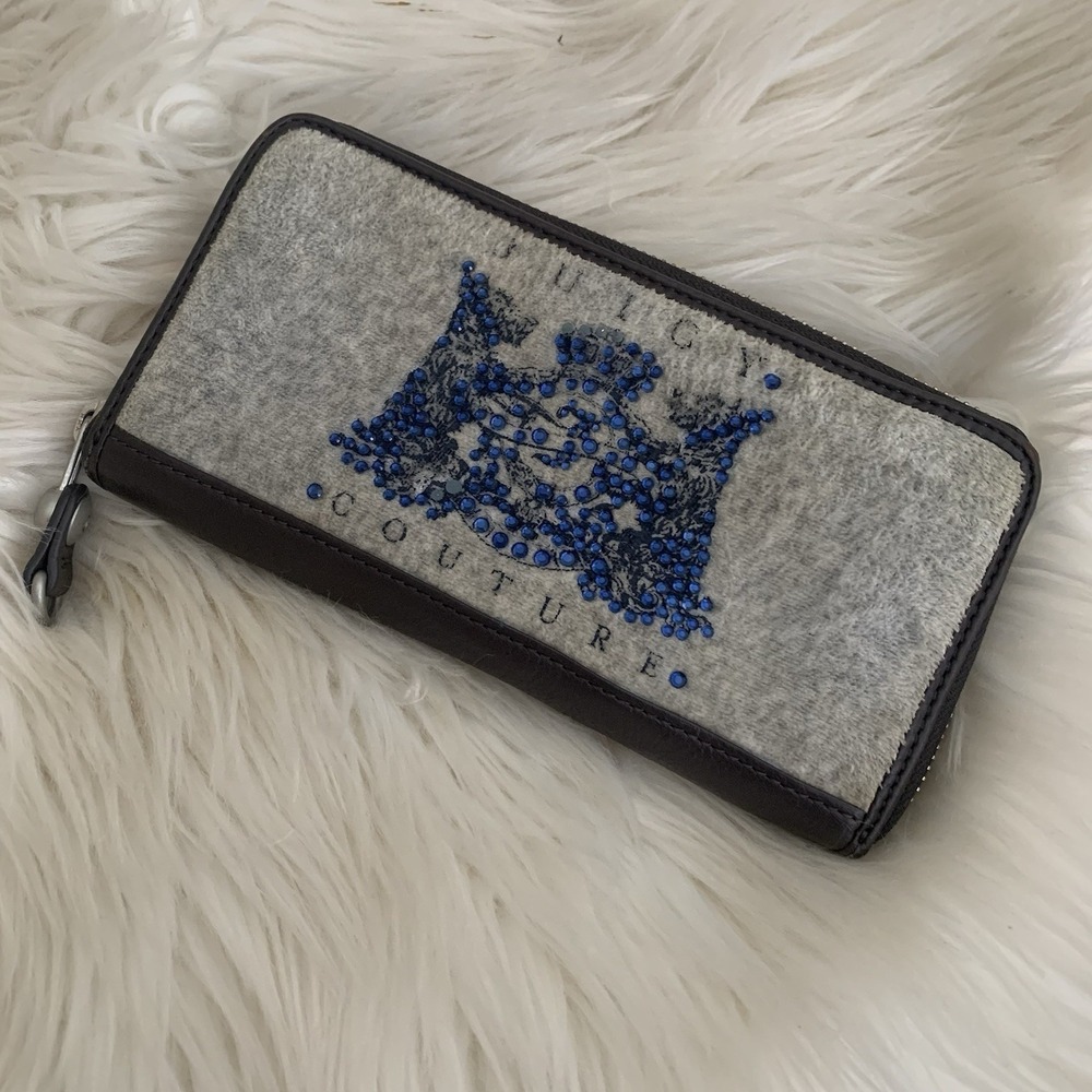 Vintage Y2K Juicy Couture Scottie Dog Rhinestone Velour‎ Wallet